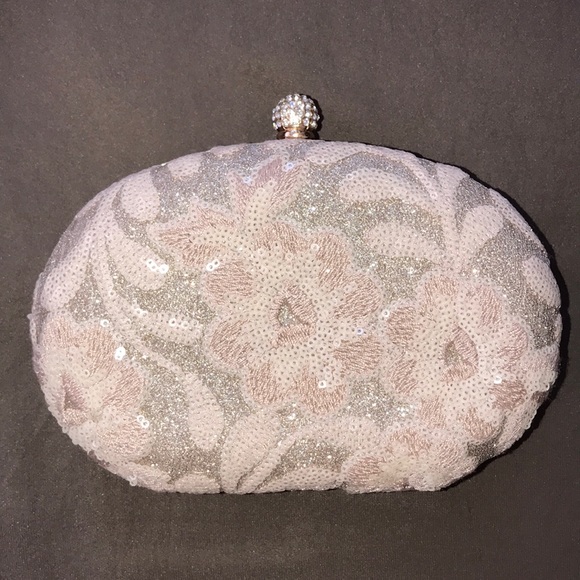 blush clutch purse